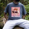 Cool Cat Meme Ew People Anti Social Introvert Cute Cat Men's Comfort Colors T-Shirt Denim