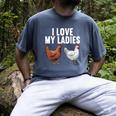 Cool Chicken Art For Men Women Dad Rooster Chicken Farmer Men's Comfort Colors T-Shirt Denim
