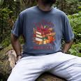 Cozy Readers Book Society Fall Autumn Floral Pumpkin Season Men's Comfort Colors T-Shirt Denim