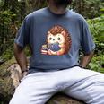 Cute Hedgehog Book Lover Readers Animal Reading Men's Comfort Colors T-Shirt Denim