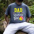 Dad Of The Birthday Girl Softball Player Theme B-Day Daddy Men's Comfort Colors T-Shirt Denim