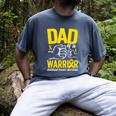 Dad Of A Childhood Cancer Warrior Childhood Cancer Awareness Men's Comfort Colors T-Shirt Denim