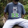 Dad Of Four Low Battery Father Of 4 Kids Dad Men's Comfort Colors T-Shirt Denim