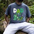 Dad Of The Three Rex Birthday Dinosaur Family Matching Men's Comfort Colors T-Shirt Denim