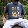 Dad Of The Wild Two Zoo 2nd Birthday Safari Jungle Animal Men's Comfort Colors T-Shirt Denim