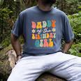 Daddy Of The Birthday Girl Groovy Themed Father Dad Men's Comfort Colors T-Shirt Denim
