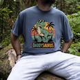 Daddysaurus T Rex Dinosaur Daddy Saurus Family Matching Dad Men's Comfort Colors T-Shirt Denim