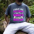 I Have My Dad's Temper & My Mama's Mouth Daughter Kids Men's Comfort Colors T-Shirt Denim