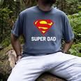 DC Comics Superman Father's Day Super Dad Logo Men's Comfort Colors T-Shirt Denim