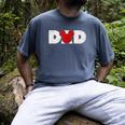 Disney Mickey And Friends Dad Mickey Distressed Text Logo Men's Comfort Colors T-Shirt Denim