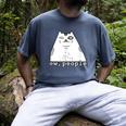 Ew People Introvert Sayings Sarcastic Cat Quote Men's Comfort Colors T-Shirt Denim