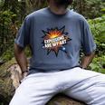 Explosions Are My Art Comic Book Boom Men's Comfort Colors T-Shirt Denim