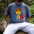 Family Dad Master Builder Building Bricks Blocks Fathers Day Men's Comfort Colors T-Shirt Denim