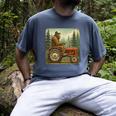 Farmer Men Tractor Rancher Farm Dad Distressed Men's Comfort Colors T-Shirt Denim