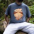 Fat Hairy Guy Big Stomach & Man Boobs Fat Dad BOD Men's Comfort Colors T-Shirt Denim