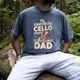 My Favorite Cello Player Calls Me Dad Fathers Day Men's Comfort Colors T-Shirt Denim