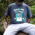Floppy Disk Retro Tech Nostalgia Old School Computing Humor Men's Comfort Colors T-Shirt Denim