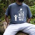 Fly a Kite Like It's 90's Throwback Hobby Memory Kite Men's Comfort Colors T-Shirt Denim