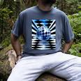 Frutiger Aero Aesthetic Tech Checkered Room Orb Sky Raglan Baseball Tee Men's Comfort Colors T-Shirt Denim