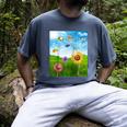 Frutiger Aero Aesthetic Tech Scenery Fishes Sunflower Raglan Baseball Tee Men's Comfort Colors T-Shirt Denim Frutiger Aero Aesthetic Tech Scenery Fishes Sunflower Raglan Baseball Tee Men's Comfort Colors T-Shirt Denim
