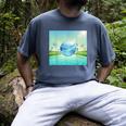 Frutiger Aero Y2k Aesthetic Palm Trees Cyber Beach World Men's Comfort Colors T-Shirt Denim Frutiger Aero Y2k Aesthetic Palm Trees Cyber Beach World Men's Comfort Colors T-Shirt Denim
