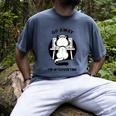 Go Away I'm Introverting Cat With Coffee Men's Comfort Colors T-Shirt Denim