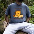Go Away I'm Introverting Cozy Cat With Laptop And Coffee Men's Comfort Colors T-Shirt Denim Go Away I'm Introverting Cozy Cat With Laptop And Coffee Men's Comfort Colors T-Shirt Denim