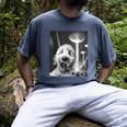 Goldendoodle Alien UFO Taking a Selfie Dog Mom Dad Men's Comfort Colors T-Shirt Denim