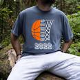 Graduate Senior Class 2022 Graduation Basketball Player Men's Comfort Colors T-Shirt Denim