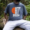 Graduate Senior Class Of 2024 Basketball Player Graduation Men's Comfort Colors T-Shirt Denim