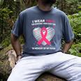Heart I Wear Pink In Memory Of Nana Breast Cancer Awareness Men's Comfort Colors T-Shirt Denim
