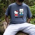 Hello Kitty Best Dad Fathers Day Small Men's Comfort Colors T-Shirt Denim