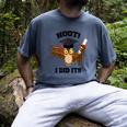Hoot I Did It Grad Owl Holding Graduation Diploma Congrats Men's Comfort Colors T-Shirt Denim