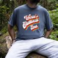 Humor Sarcastic Father's Day Adult Jokes World's Sluttiest Dad Small Men's Comfort Colors T-Shirt Denim