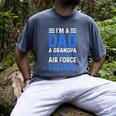 I’m A Dad Grandpa Air Force Veteran Distressed Men's Comfort Colors T-Shirt Denim