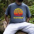 I'm Going Outside If Asked I'm Outstanding Dad Joke Men's Comfort Colors T-Shirt Denim