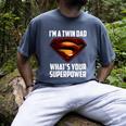 I'm A Twin DAD-What's Your Superpower Men's Comfort Colors T-Shirt Denim I'm A Twin DAD-What's Your Superpower Men's Comfort Colors T-Shirt Denim