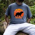 Introvert Retro Sunset Capybara Tee Men's Comfort Colors T-Shirt Denim