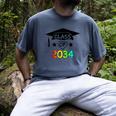 K -12th Grade Hand Prints Space Graduation Class Of 2034 Men's Comfort Colors T-Shirt Denim