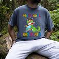 Kids Preschool Graduate T-Rex Dinosaur Preschool Graduation Men's Comfort Colors T-Shirt Denim