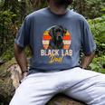 Lab Dad Retro Black Labrador Owner Men's Comfort Colors T-Shirt Denim
