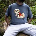 I Love Dad Tattoo Shih Tzu Dad Father's Day Men's Comfort Colors T-Shirt Denim