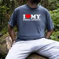 I Love My Social Anxiety Heart Humor Introvert Statement Men's Comfort Colors T-Shirt Denim