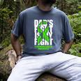 Lymphoma Cancer Awareness Lime Green Ribbon Dad's Fight Men's Comfort Colors T-Shirt Denim