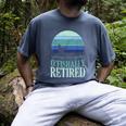 Ofishally Retired Fishing Retro Retirement Dad Men Men's Comfort Colors T-Shirt Denim