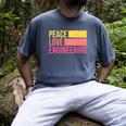 Peace Love Engineering Engineer School Graduation Retro Men's Comfort Colors T-Shirt Denim