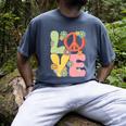 Peace Sign Love Groovy Vibes Costume Nostalgia 1980s Fashion Men's Comfort Colors T-Shirt Denim