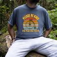 Please Be Kind I'm From The 1900s Penny Farthing Men's Comfort Colors T-Shirt Denim
