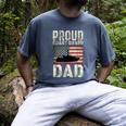 Proud Coast Guard Dad USCG American Flag T-Shirt Men's Comfort Colors T-Shirt Denim