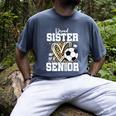 Proud Sister Of A 2026 Senior Soccer Graduation Leopard Men's Comfort Colors T-Shirt Denim